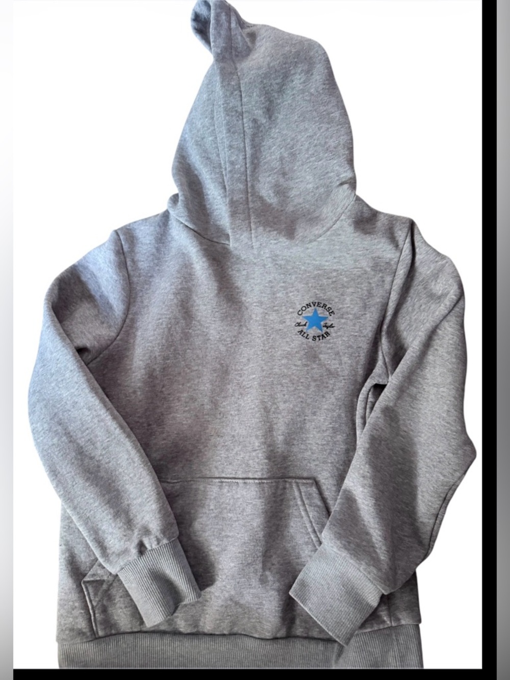 Converse All Star Pullover Hoodie Youth Boys Size Small Gray Retro Activewear